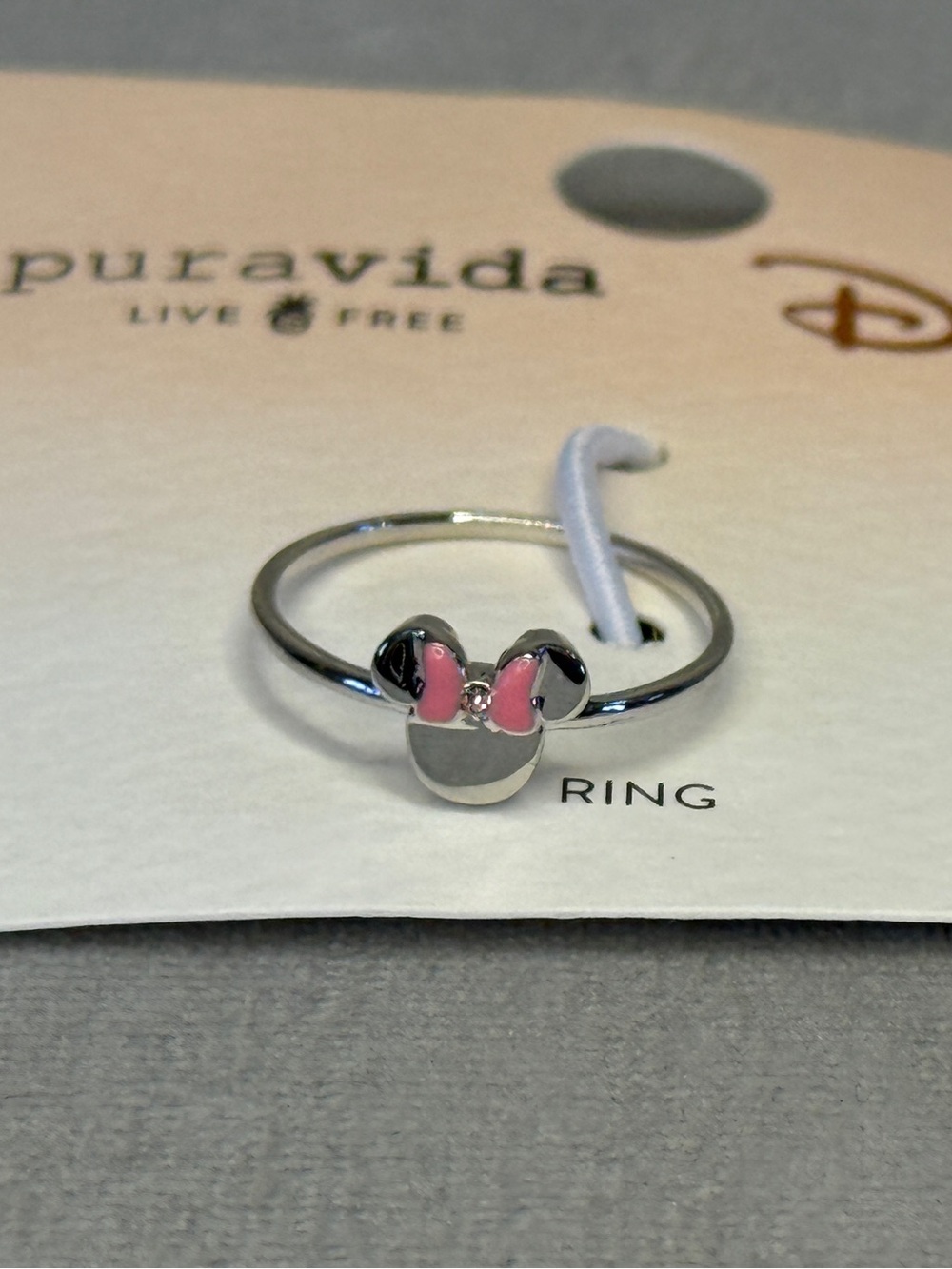 Pura Vida Disney Delicate Minnie Mouse Ring, Size 7 - Picture 4 of 16
